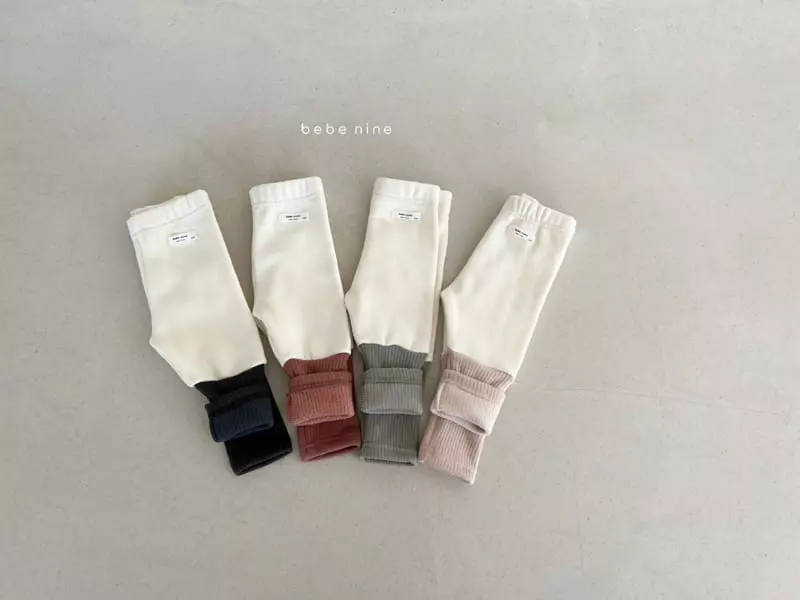 Bebe Nine - Korean Baby Fashion - #babyclothing - Half Fleece Leggings - 6