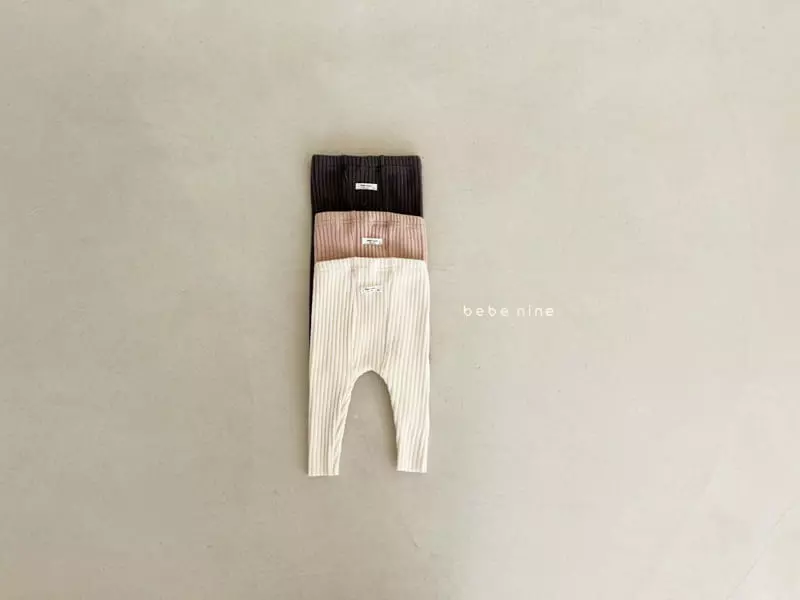 Bebe Nine - Korean Baby Fashion - #babyboutiqueclothing - Rib Fleece Leggings - 4