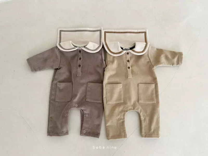 Bebe Nine - Korean Baby Fashion - #babyfashion - Fleece Rib Sailor Overalls - 8