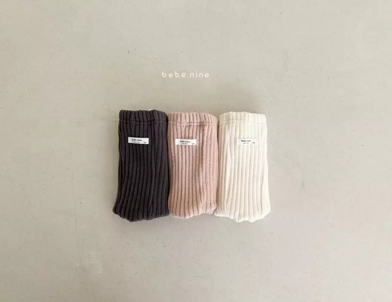 Bebe Nine - Korean Baby Fashion - #babyfashion - Rib Fleece Leggings - 5