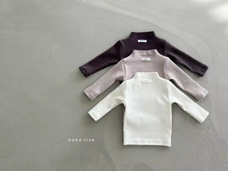 Bebe Nine - Korean Baby Fashion - #babyclothing - Half Turtleneck Tee - 4