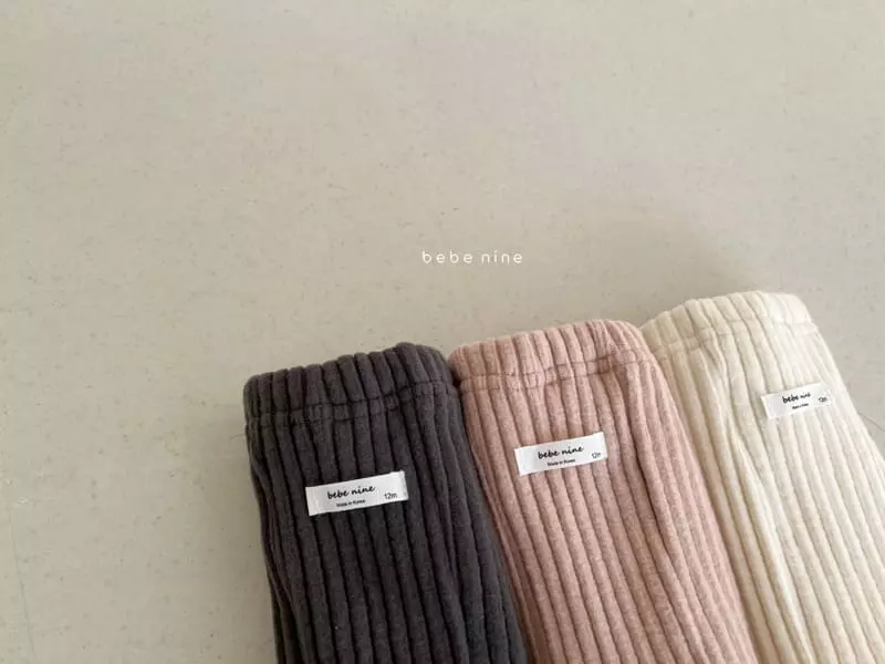 Bebe Nine - Korean Baby Fashion - #babyfever - Rib Fleece Leggings - 6