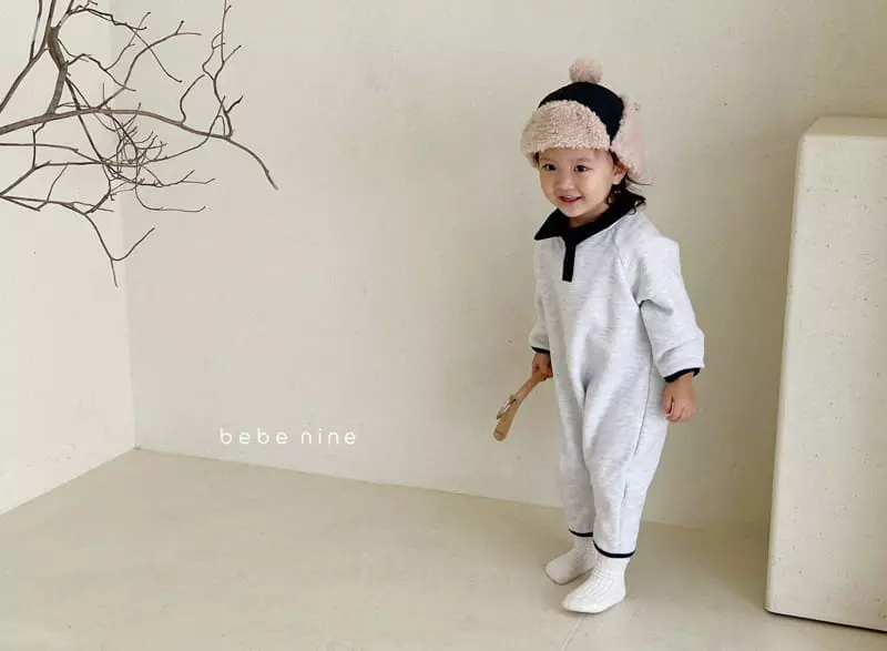 Bebe Nine - Korean Baby Fashion - #babyoutfit - Collar Fleece Overalls