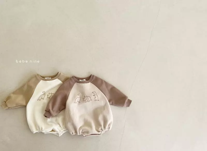 Bebe Nine - Korean Baby Fashion - #babyoutfit - Chorr Dino Bodysuit - 8