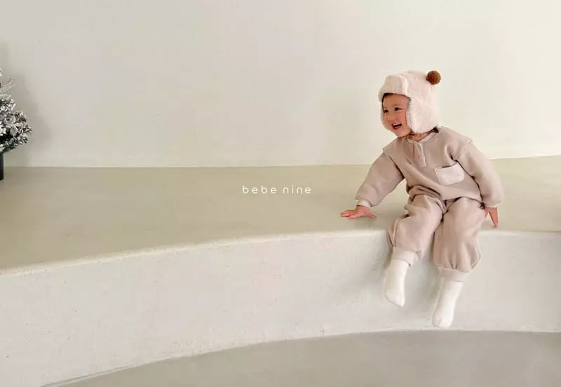 Bebe Nine - Korean Baby Fashion - #onlinebabyboutique - Pocker Fleece overalls - 3