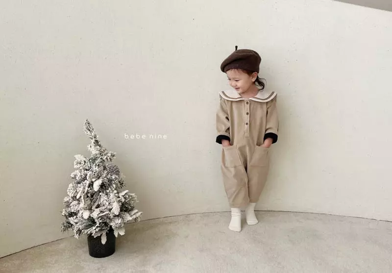 Bebe Nine - Korean Baby Fashion - #onlinebabyboutique - Fleece Rib Sailor Overalls - 2