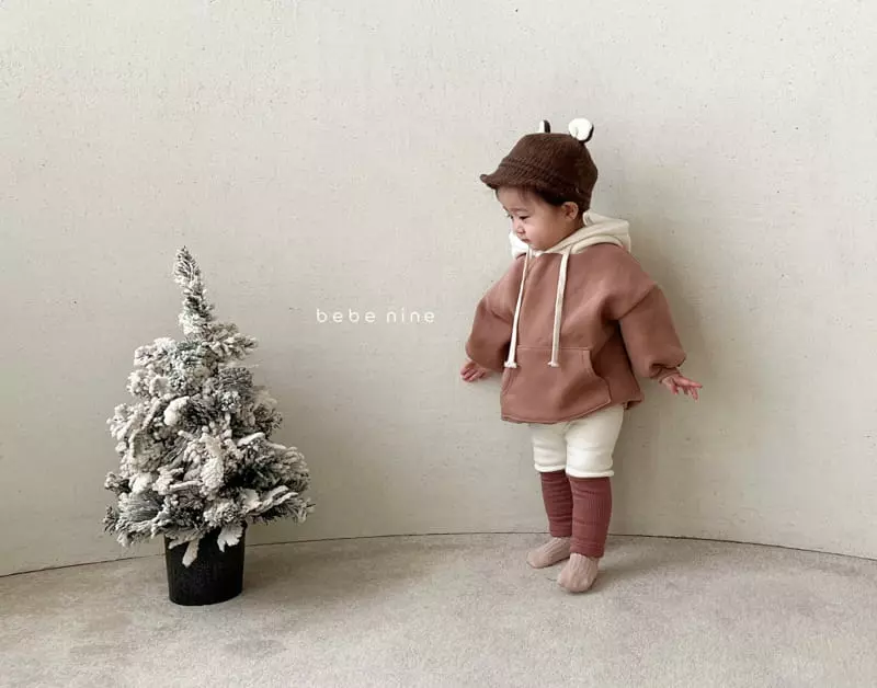 Bebe Nine - Korean Baby Fashion - #onlinebabyboutique - Half Fleece Leggings