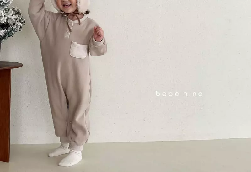 Bebe Nine - Korean Baby Fashion - #onlinebabyboutique - Pocker Fleece overalls - 4