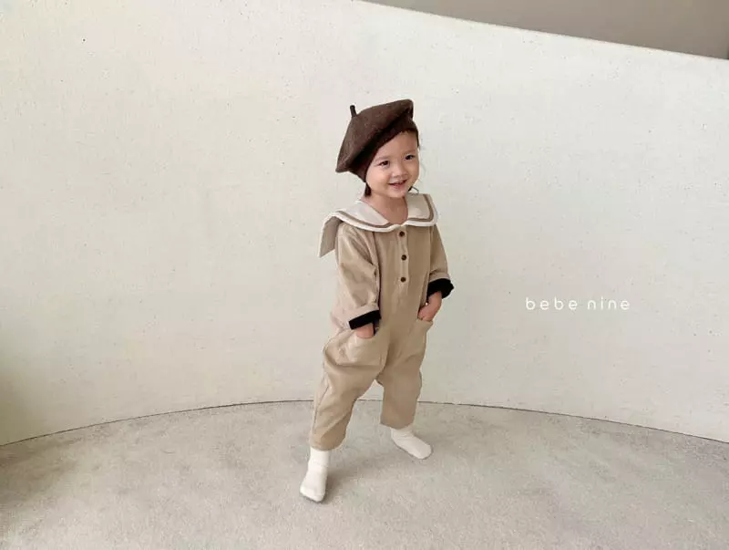Bebe Nine - Korean Baby Fashion - #onlinebabyshop - Fleece Rib Sailor Overalls - 3