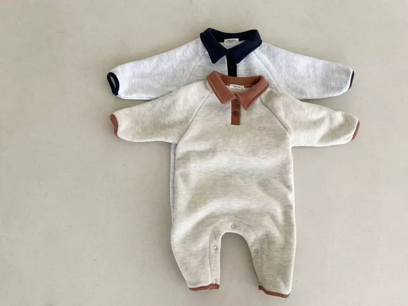 Bebe Nine - Korean Baby Fashion - #smilingbaby - Collar Fleece Overalls - 6