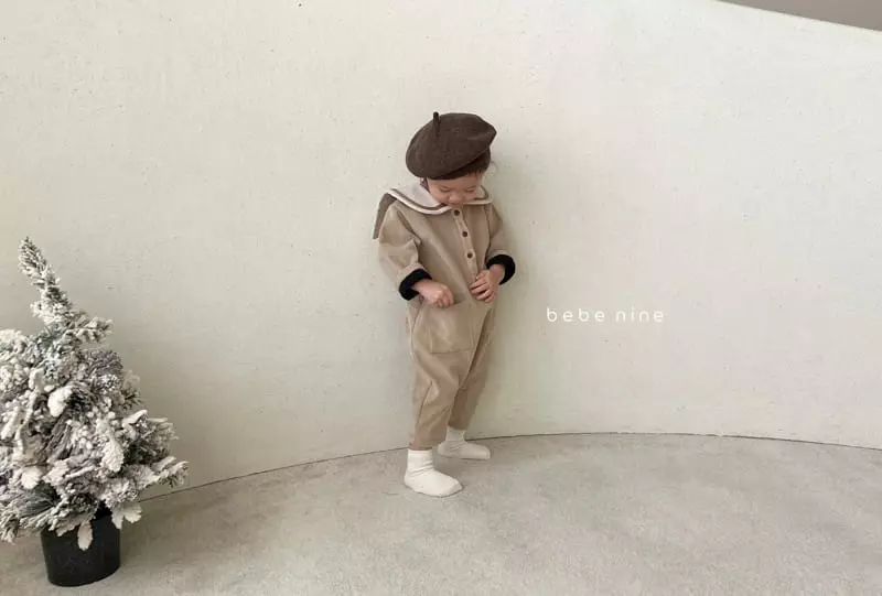 Bebe Nine - Korean Baby Fashion - #onlinebabyshop - Fleece Rib Sailor Overalls - 4