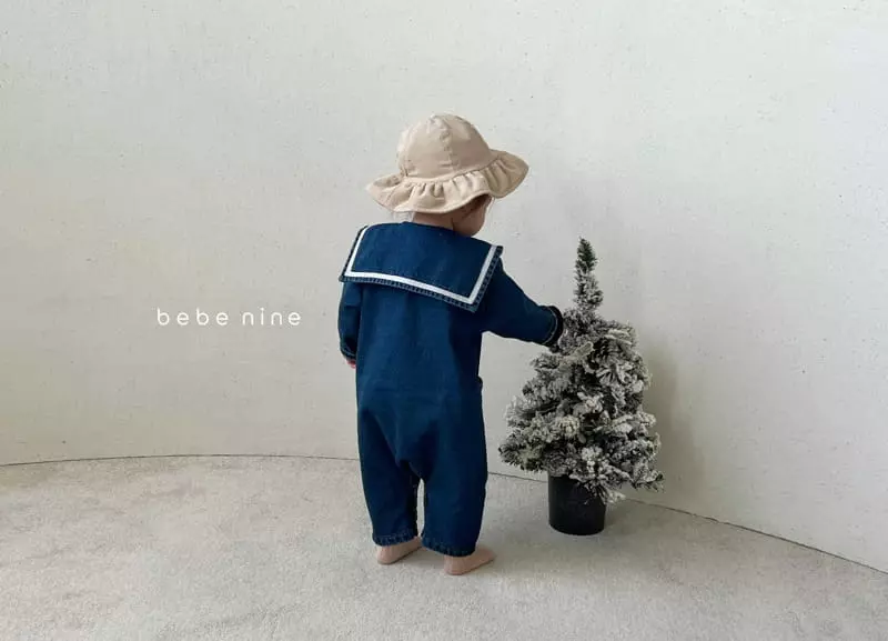 Bebe Nine - Korean Baby Fashion - #smilingbaby - Ttason Denim Sailor Overalls - 3