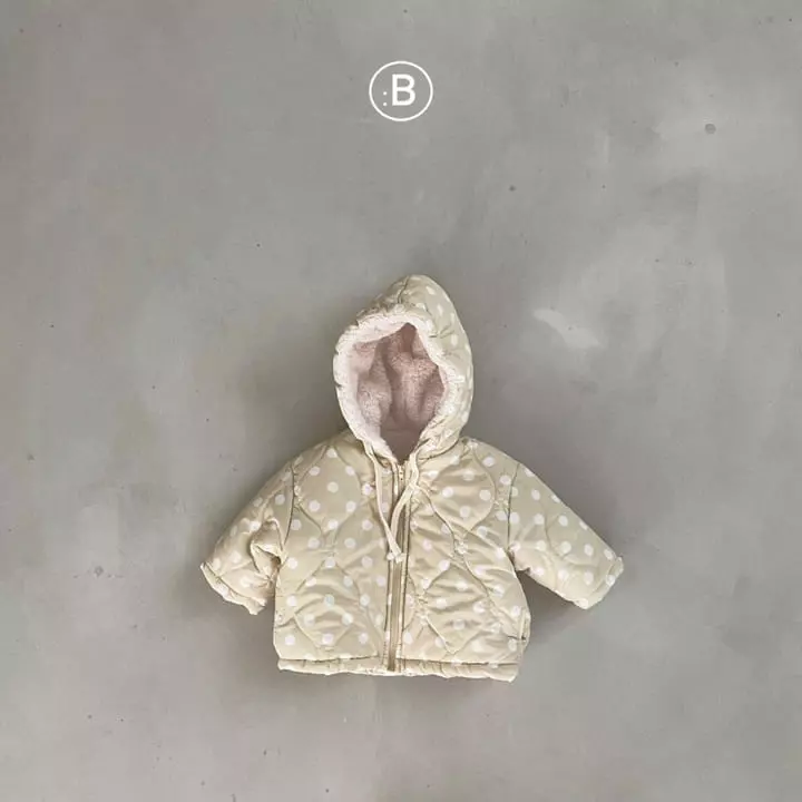 Bella Bambina - Korean Baby Fashion - #babyboutiqueclothing - Bebe Milk Dot Hoody Padding Jumper - 3