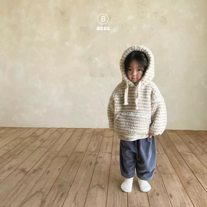 Bella Bambina - Korean Baby Fashion - #babyclothing - Bebe Stripes Dumble Hoody - 8