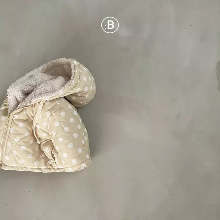 Bella Bambina - Korean Baby Fashion - #babyfashion - Bebe Milk Dot Hoody Padding Jumper - 5