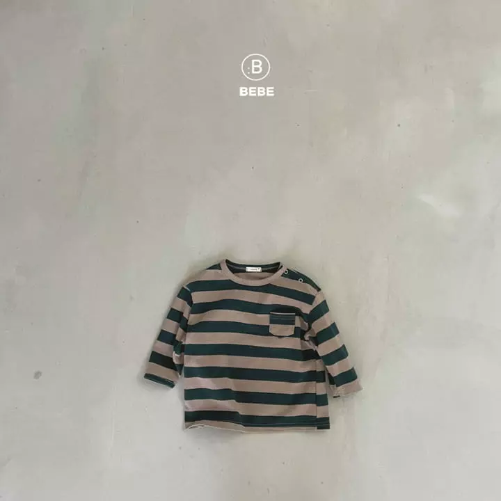 Bella Bambina - Korean Baby Fashion - #babyfashion - Bebe Stripes Big Boxy Tee - 4
