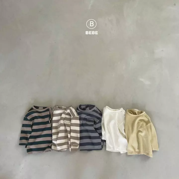 Bella Bambina - Korean Baby Fashion - #babygirlfashion - Bebe Stripes Big Boxy Tee - 5