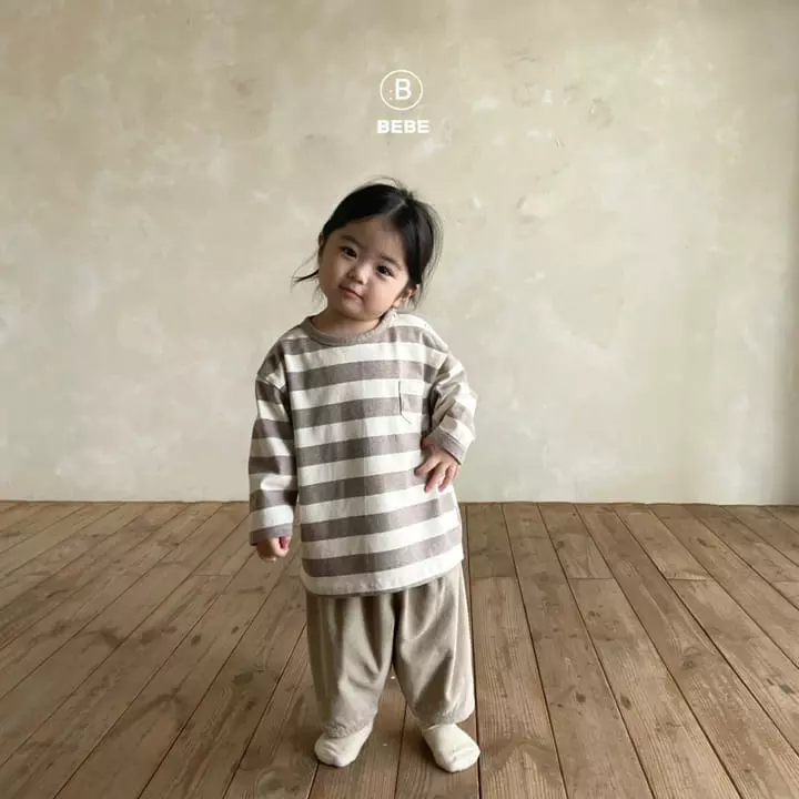 Bella Bambina - Korean Baby Fashion - #babylifestyle - Bebe Stripes Big Boxy Tee - 6