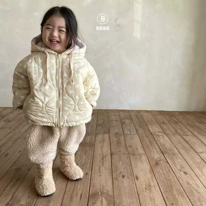 Bella Bambina - Korean Baby Fashion - #babylifestyle - Bebe Milk Dot Hoody Padding Jumper - 8