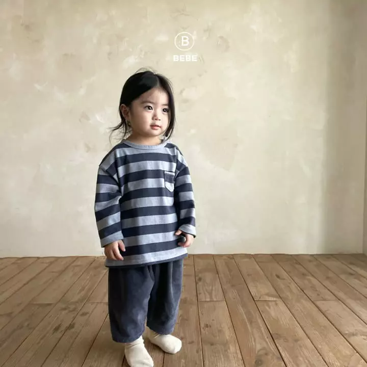 Bella Bambina - Korean Baby Fashion - #babyoninstagram - Bebe Stripes Big Boxy Tee - 7