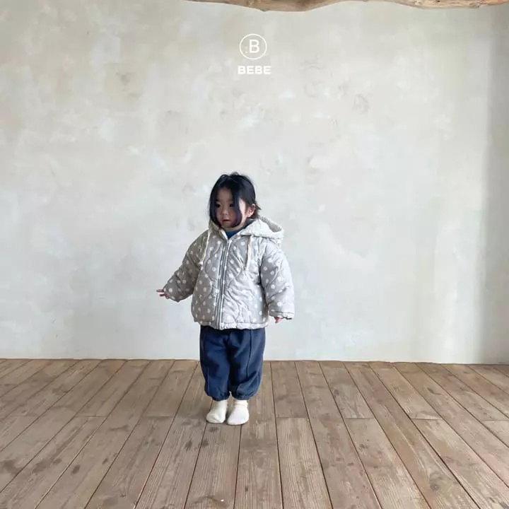 Bella Bambina - Korean Baby Fashion - #babyoninstagram - Bebe Milk Dot Hoody Padding Jumper - 9