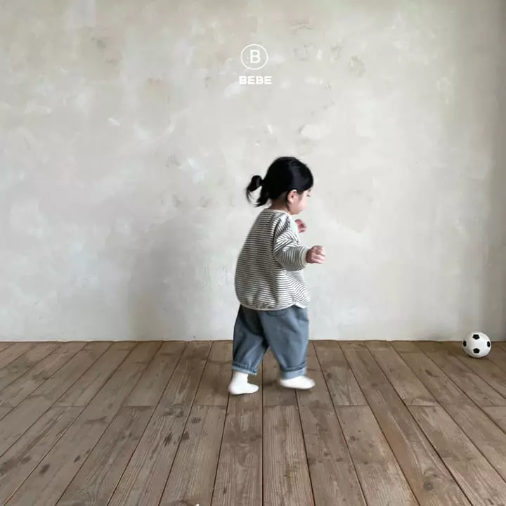 Bella Bambina - Korean Baby Fashion - #babyootd - Bebe Banban Stripes Tee - 11
