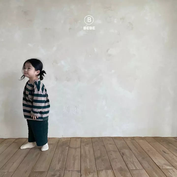 Bella Bambina - Korean Baby Fashion - #babyootd - Bebe Stripes Big Boxy Tee - 8