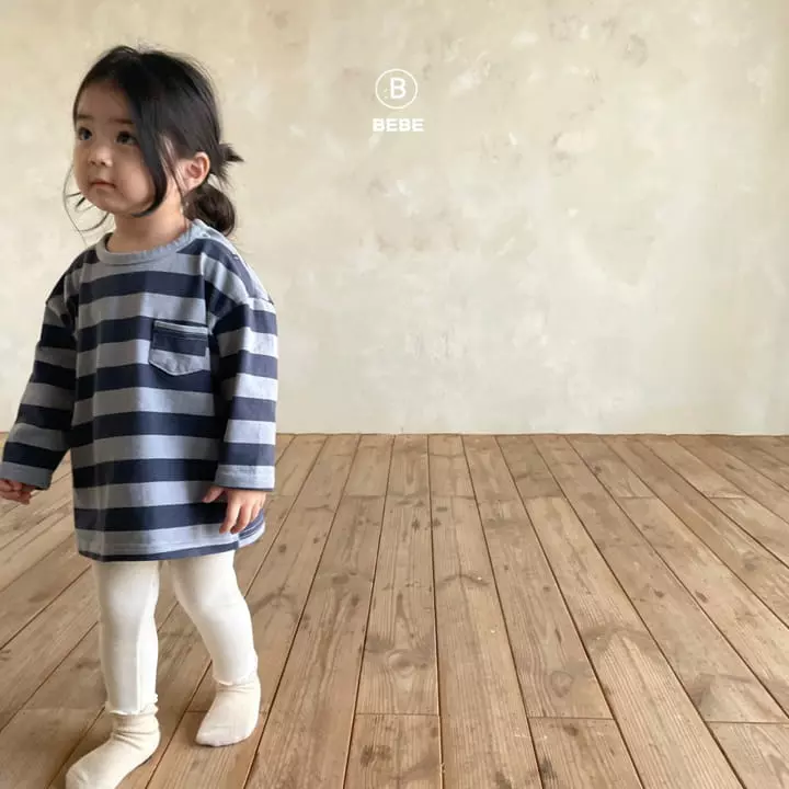 Bella Bambina - Korean Baby Fashion - #babyoutfit - Bebe Stripes Big Boxy Tee - 10