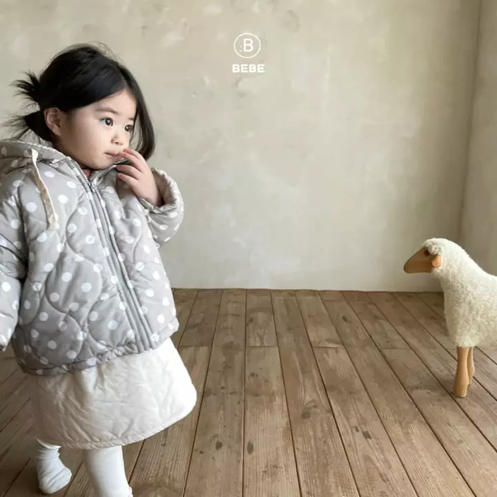 Bella Bambina - Korean Baby Fashion - #babyoutfit - Bebe Milk Dot Hoody Padding Jumper - 11