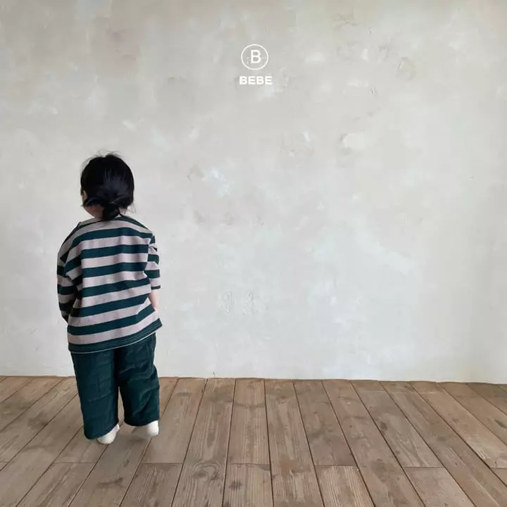 Bella Bambina - Korean Baby Fashion - #babywear - Bebe Stripes Big Boxy Tee - 11