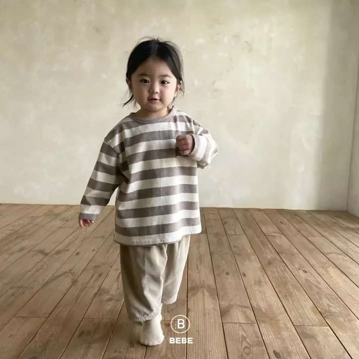 Bella Bambina - Korean Baby Fashion - #onlinebabyboutique - Bebe Stripes Big Boxy Tee - 12