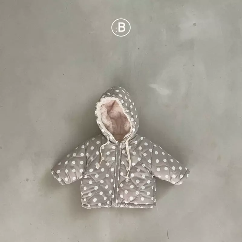 Bella Bambina - Korean Children Fashion - #Kfashion4kids - Milk Dot Hoody Padding Jumper