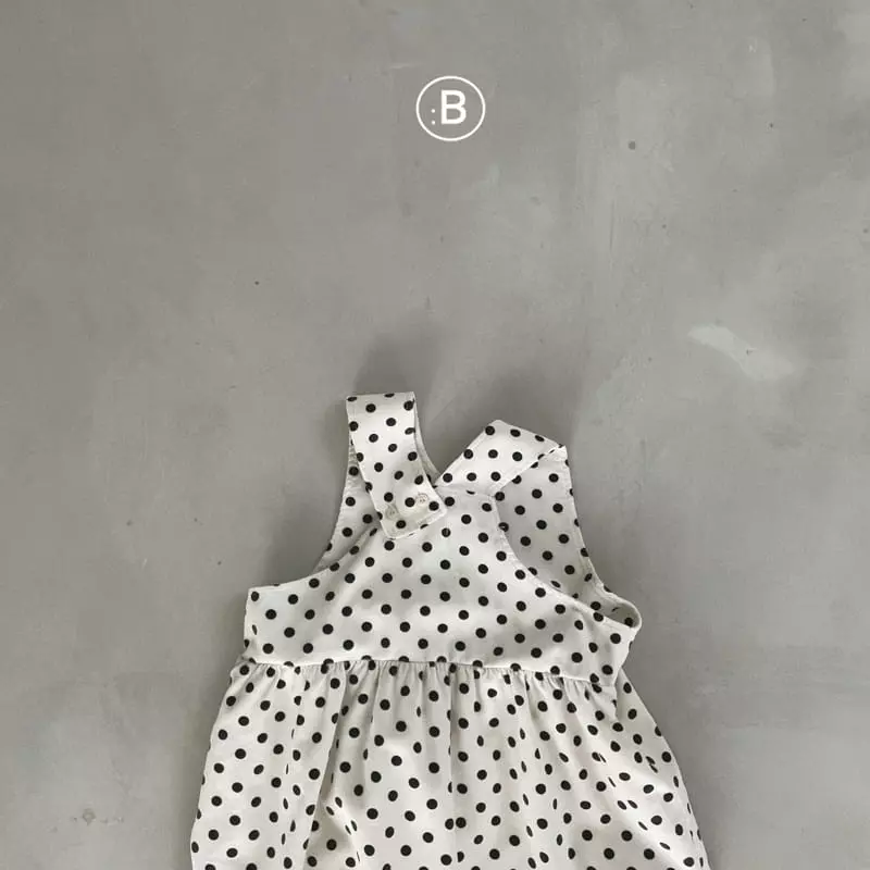 Bella Bambina - Korean Children Fashion - #childrensboutique - Dot Back Dungaree One-piece - 3