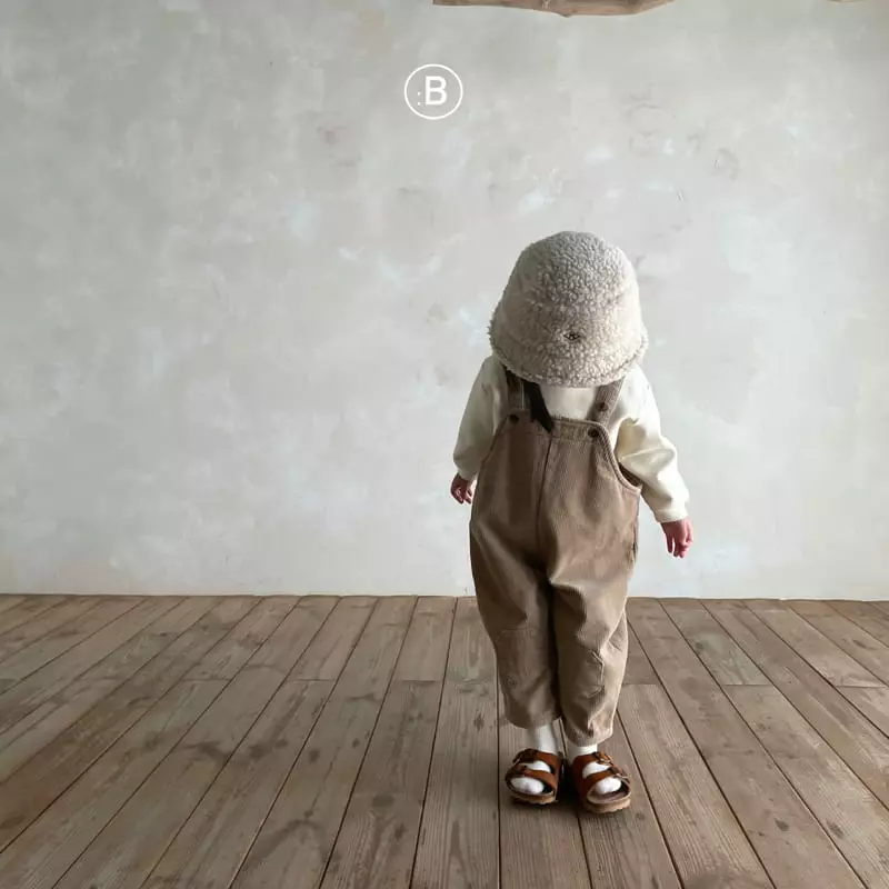 Bella Bambina - Korean Children Fashion - #childrensboutique - Rib Dungarees Pants - 4