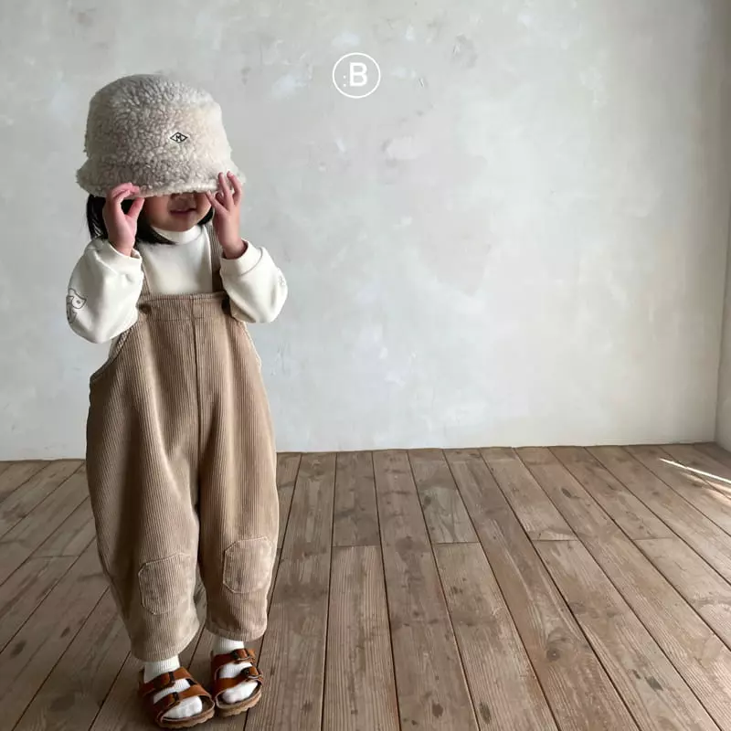Bella Bambina - Korean Children Fashion - #kidsstore - Rib Dungarees Pants - 8