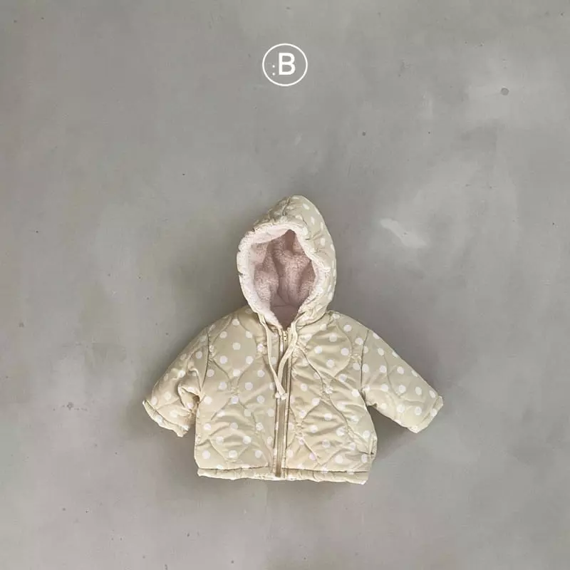 Bella Bambina - Korean Children Fashion - #magicofchildhood - Milk Dot Hoody Padding Jumper - 4