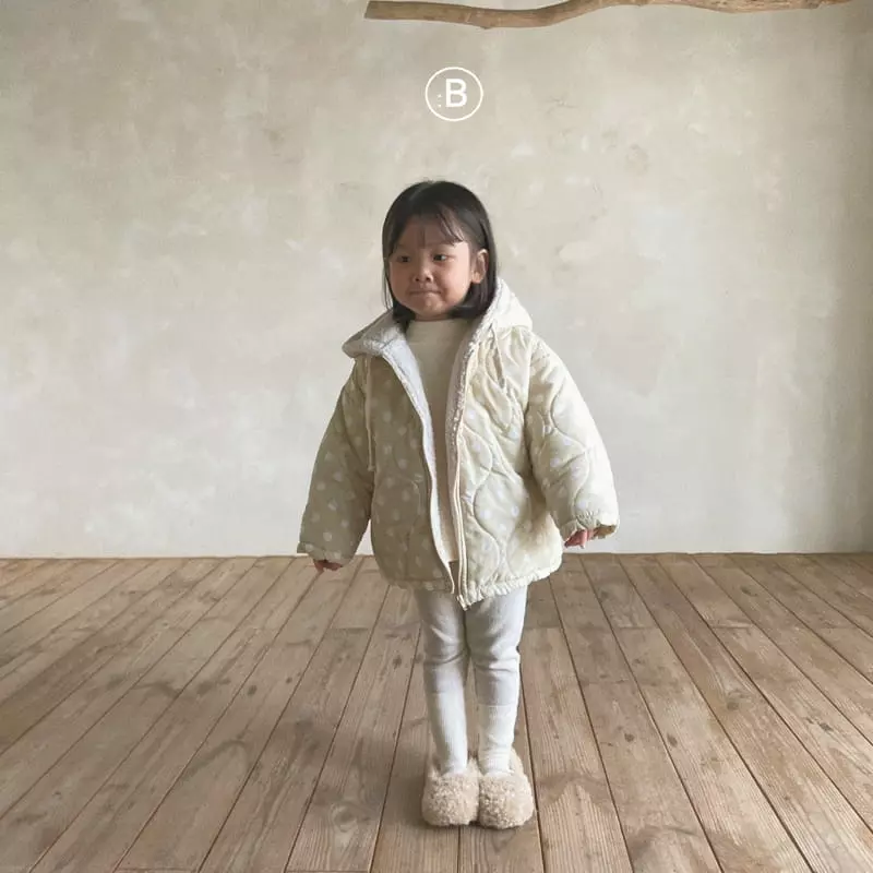 Bella Bambina - Korean Children Fashion - #stylishchildhood - Milk Dot Hoody Padding Jumper - 8