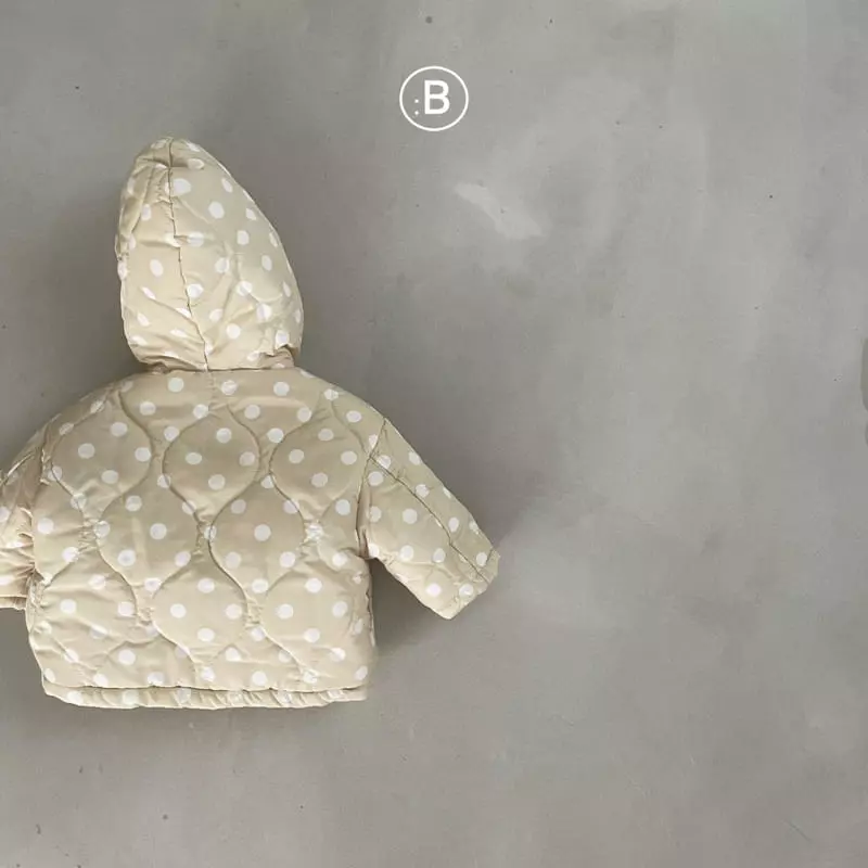 Bella Bambina - Korean Children Fashion - #todddlerfashion - Milk Dot Hoody Padding Jumper - 6