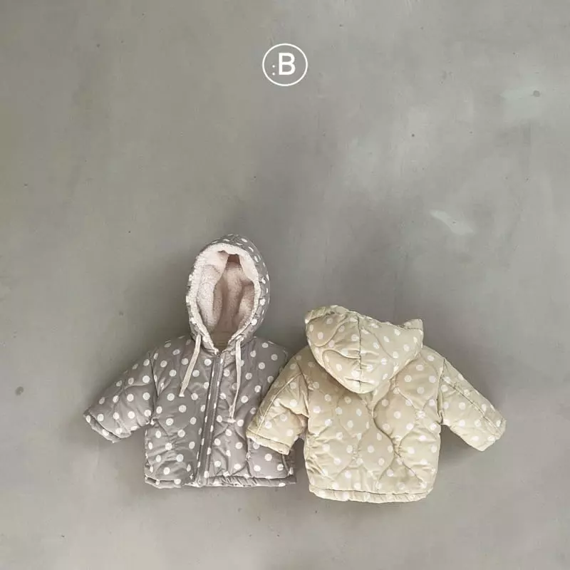 Bella Bambina - Korean Children Fashion - #toddlerclothing - Milk Dot Hoody Padding Jumper - 7
