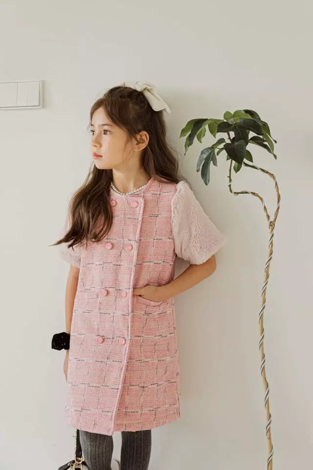 Berry Berry - Korean Children Fashion - #designkidswear - Pu Twid One-piece - 3