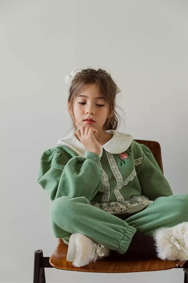 Berry Berry - Korean Children Fashion - #minifashionista - Dong Beak Flower Sweatshirt - 3