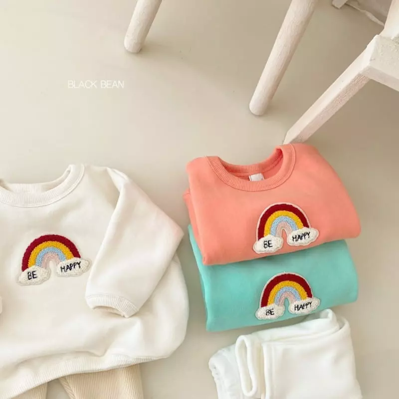 Black Bean - Korean Baby Fashion - #babyboutique - Rainbow Bebe Fleece Top Bottom Set - 2