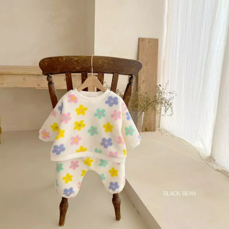Black Bean - Korean Baby Fashion - #babyboutique - Madelien Fleece Bebe Top Bottom Set - 8