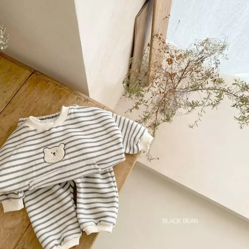 Black Bean - Korean Baby Fashion - #babyboutique - Cocoa Fleece Bebe Top Bottom Set - 7