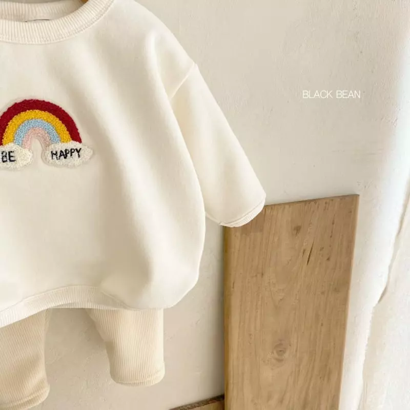 Black Bean - Korean Baby Fashion - #babyboutiqueclothing - Rainbow Bebe Fleece Top Bottom Set - 4