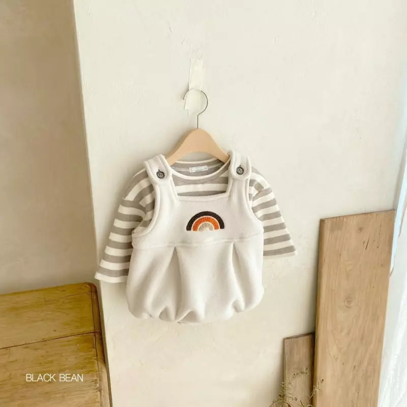 Black Bean - Korean Baby Fashion - #babyclothing - Bookle Bebe Top Bottom Set - 3
