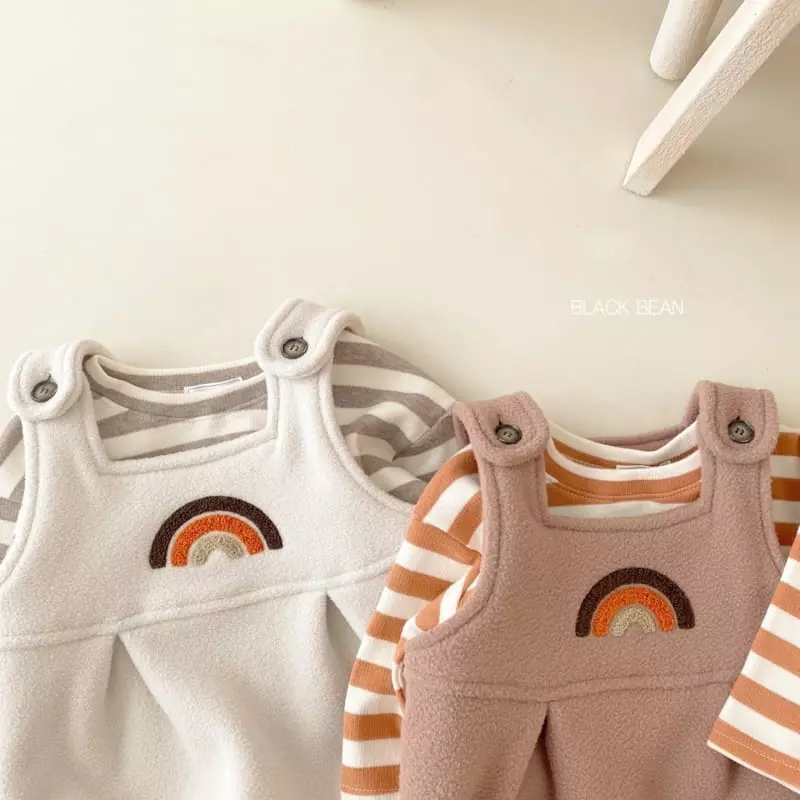 Black Bean - Korean Baby Fashion - #babyfever - Bookle Bebe Top Bottom Set - 5
