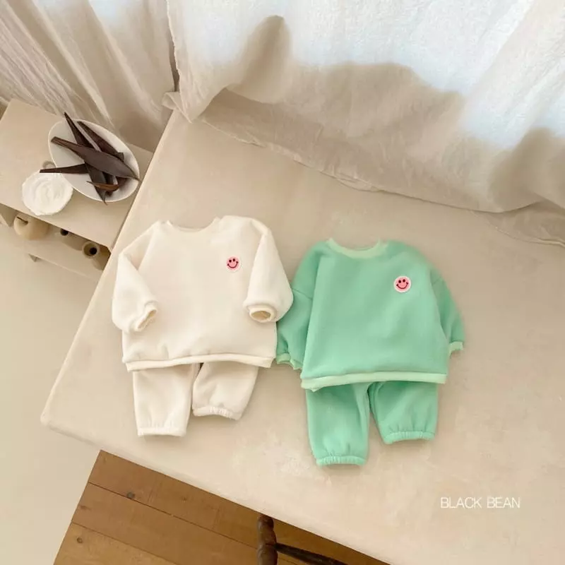 Black Bean - Korean Baby Fashion - #babyfever - Mochi Fleece Bebe Top Bottom Set