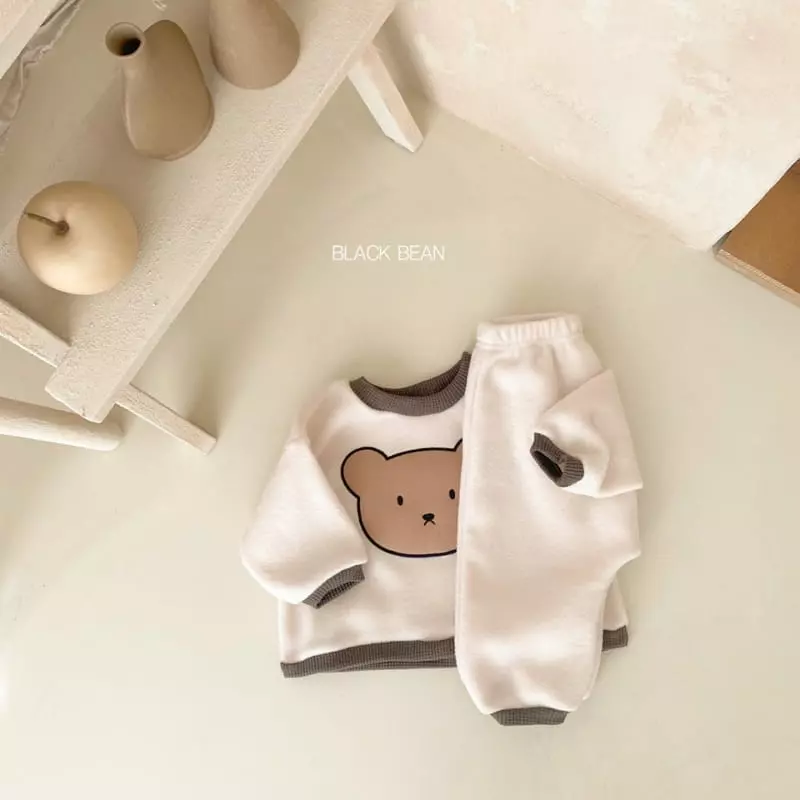 Black Bean - Korean Baby Fashion - #babyfever - Poly Bebe Top Bottom Set - 4