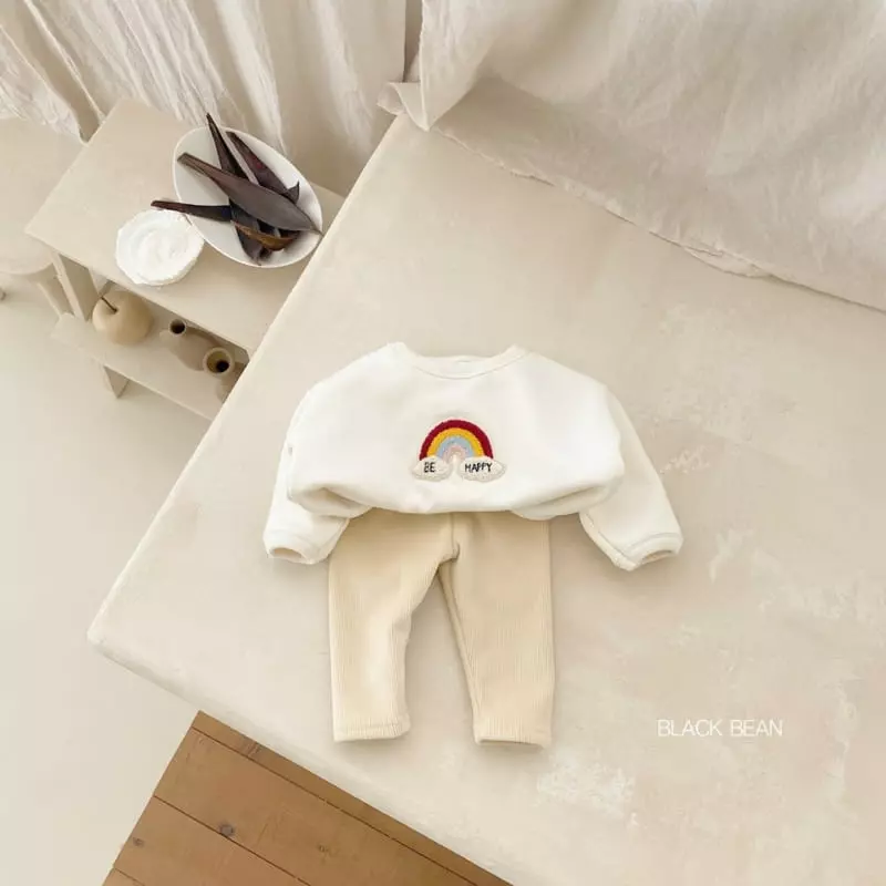 Black Bean - Korean Baby Fashion - #babylifestyle - Rainbow Bebe Fleece Top Bottom Set - 8